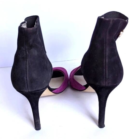 Michael Kors Sivian Bootie Suede Pomegranate Stiletto 4.5” Heels Size 8 M - Picture 9 of 11